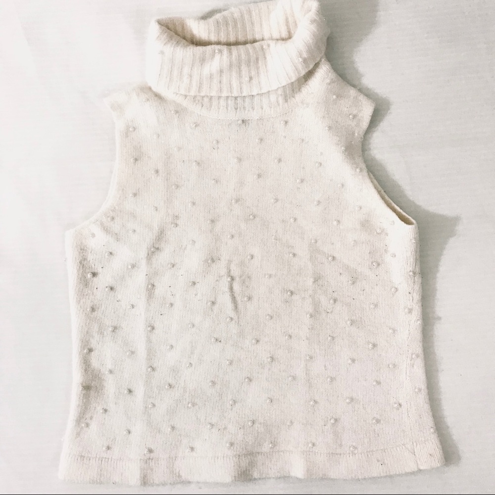 Mixit Pearl Angora Turtleneck Sleeveless Top (M) - Picture 2 of 4